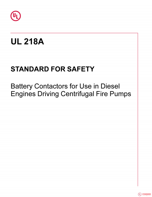 UL 218A PDF UL 218A PDF